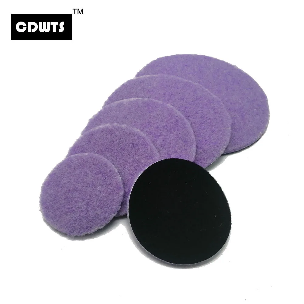 CDWTS 2 Inch Mini Purple Wool Polish Pad Wax For Auto Automotive 10PCS/LOT Short Wool Polishing Berets For Car Polishing Wheel