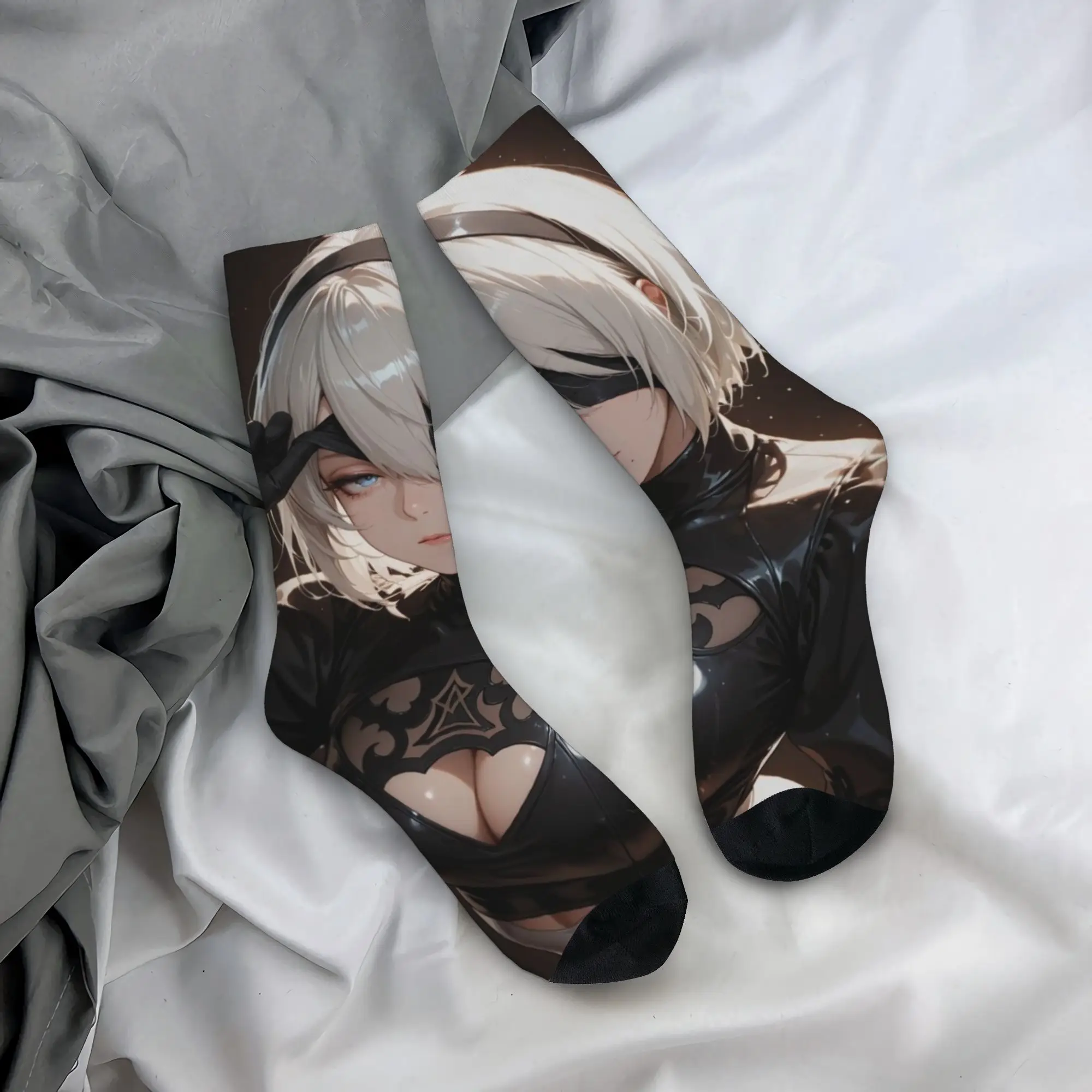 Nier Automatas  Stockings Men  Socks High Quality Casual Socks Winter Outdoor Non Slip Custom Socks Gift