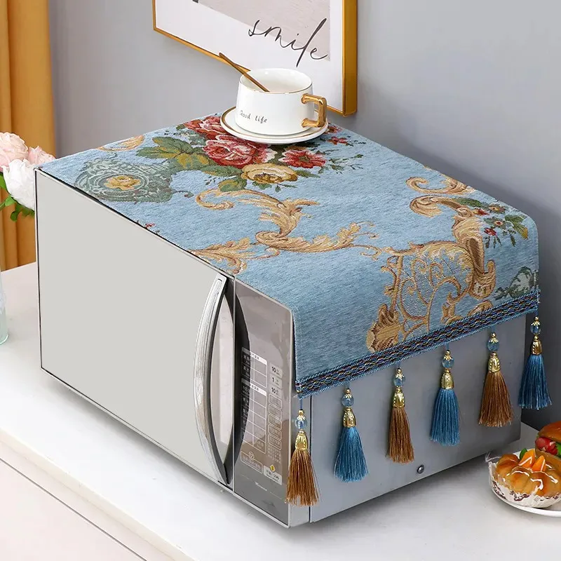 

European Style Microwave Oven Cover Cloth Oven Cover Dust Cover Household Oven Cover Microwave Dustproof Cover With Tassel ZI66