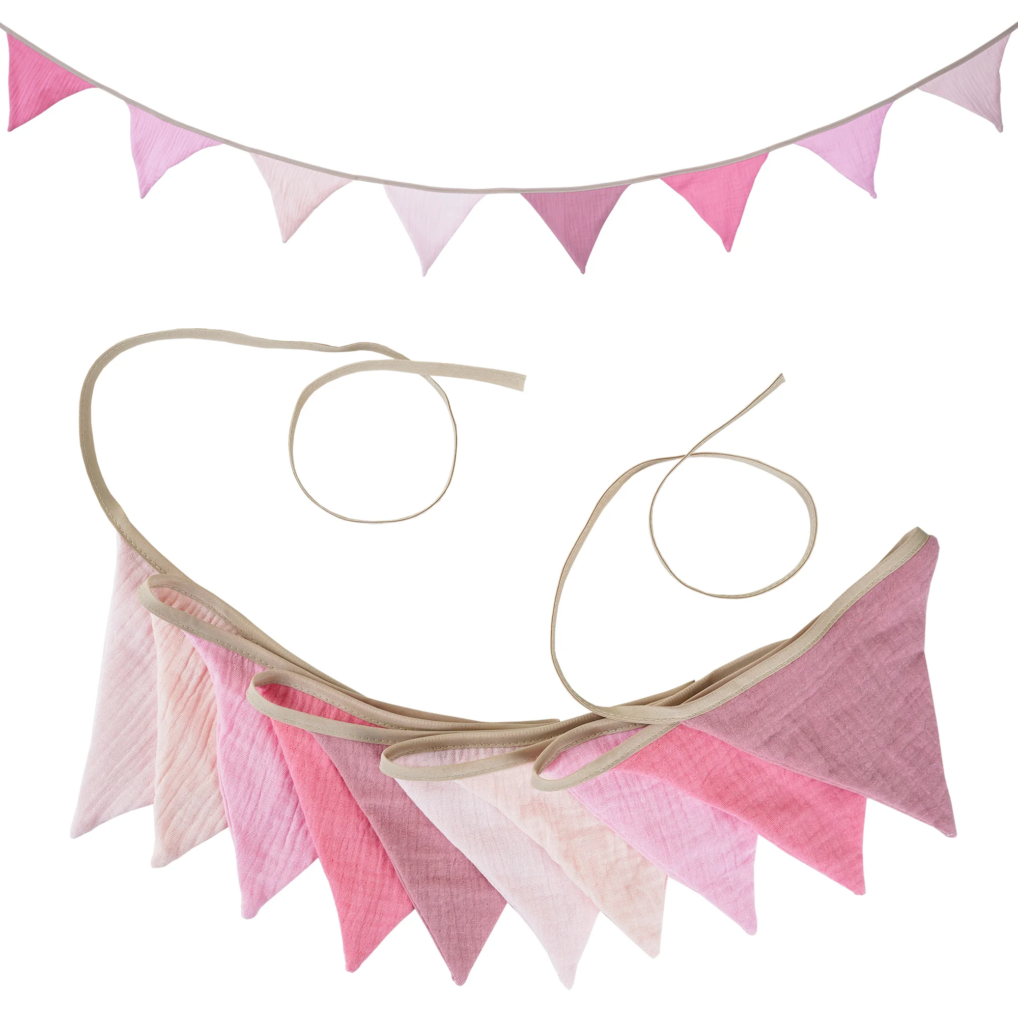 Baby Nursery Garland - 1pc 2.6M/102.36in 다채로운 보육원 패브릭 깃발