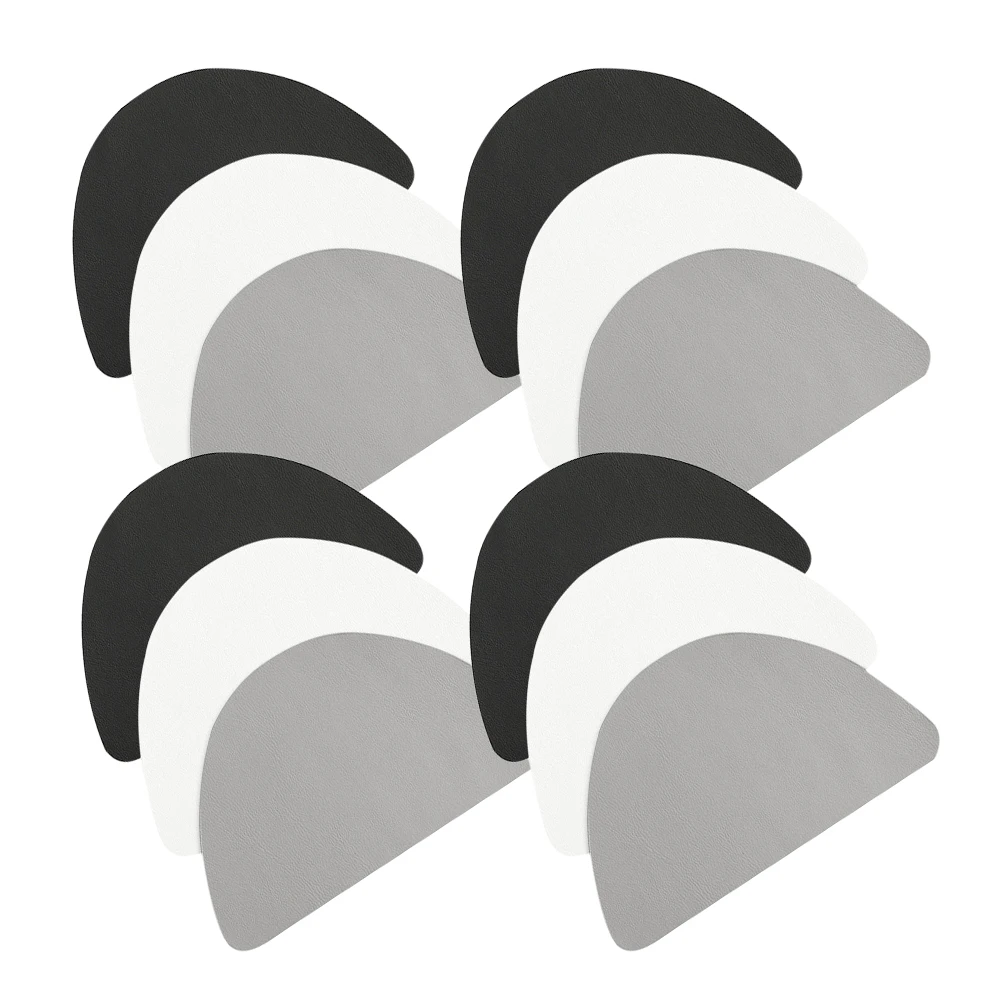 Parche de reparación de talón de zapato, pegatinas autoadhesivas de reparación de botas de PU para agujeros de zapato, parches adhesivos, parches de reparación de talón, 12 Uds.