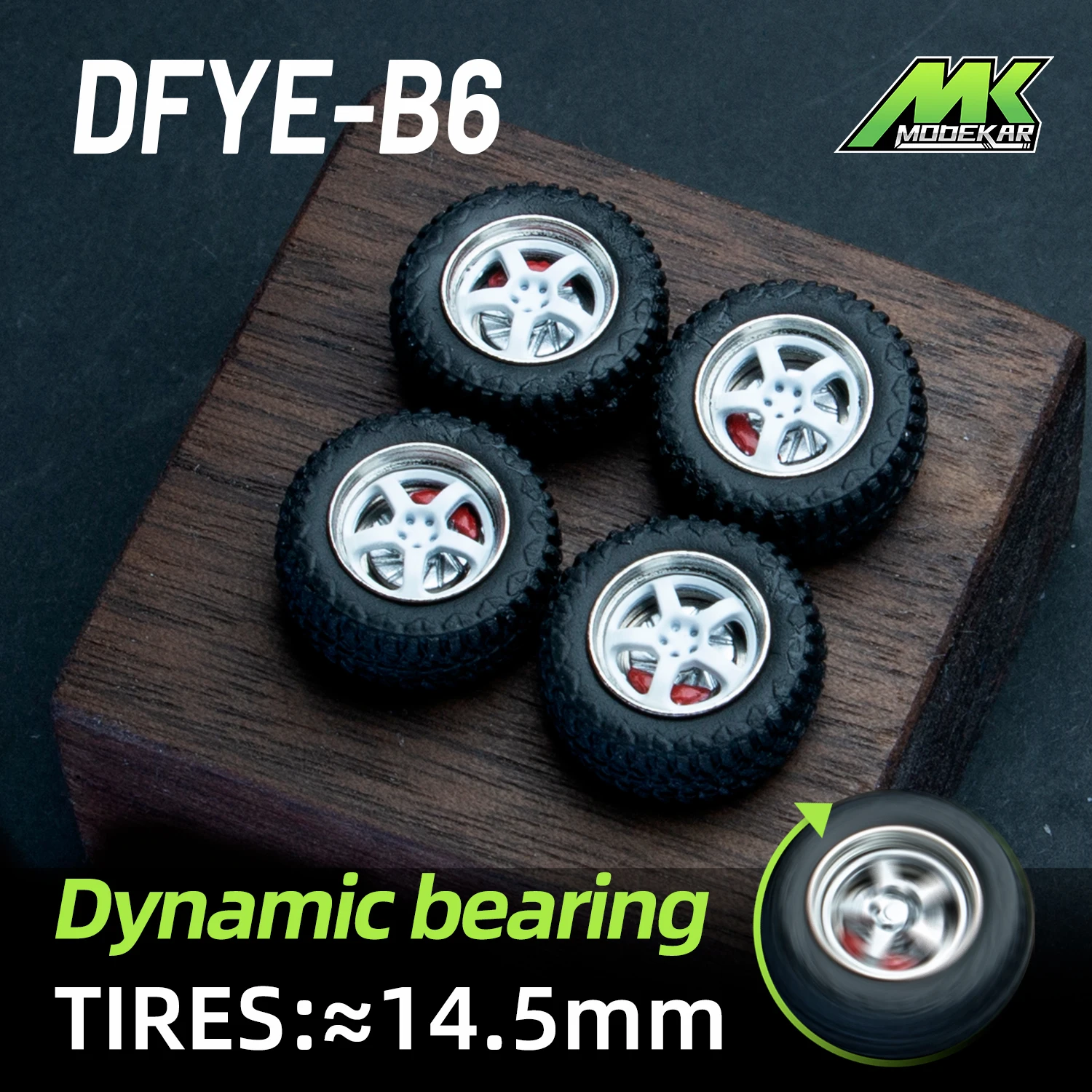 1/64 scale Dynamic bearing wheels Off-road wheels Tuning wheels Car models Rotating disc brake calipers Metal wheels bearing