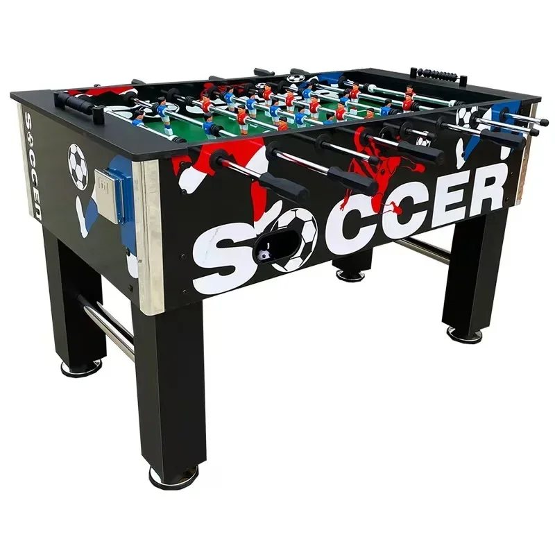 

Upgrade Quality Custom Printing 8-Bar Table Soccer Table for Adults Factory Wholesale Standard Football Sports with Wood Legs