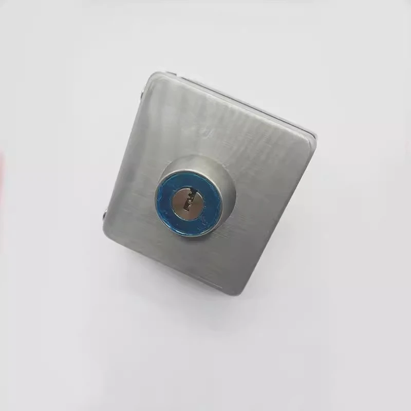 

602 square single door lock copper bladder copper spoon 304 stainless steel frameless glass door office lock spot quick