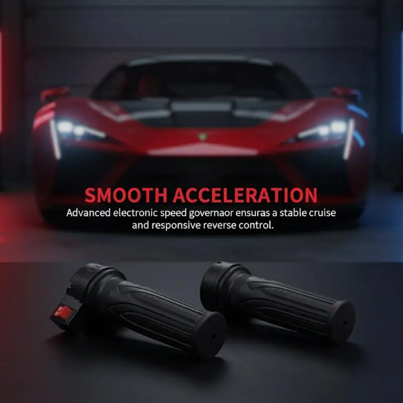 

【L】Ручка газа для электровелосипеда 48В, 135 мм, с круиз-контролем и реверсом, три скорости, для электросамокатов, аксессуары для руля