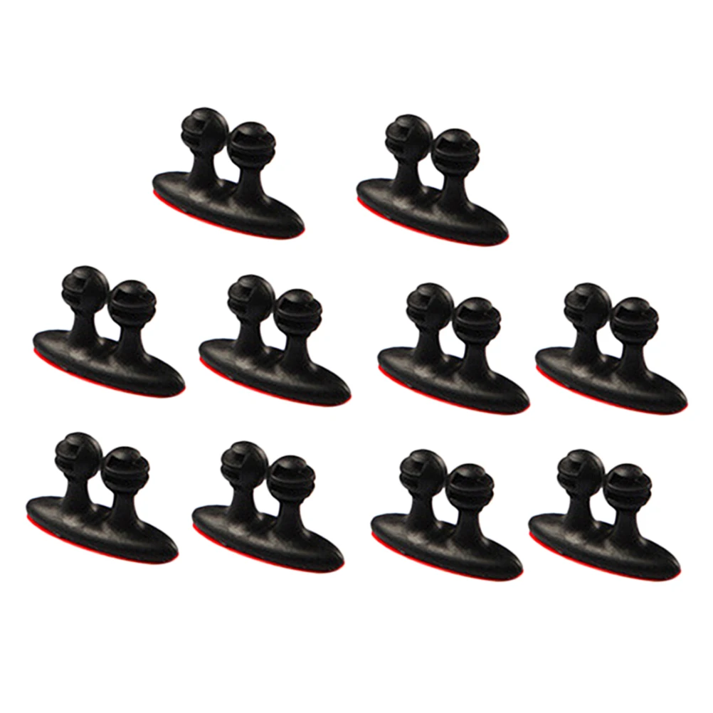 

24pcs Cable Clamps Wire Clips Cord Holder Desk Car Earphone Organizer Bud Management Lightweight Storage Plastic Compact Design