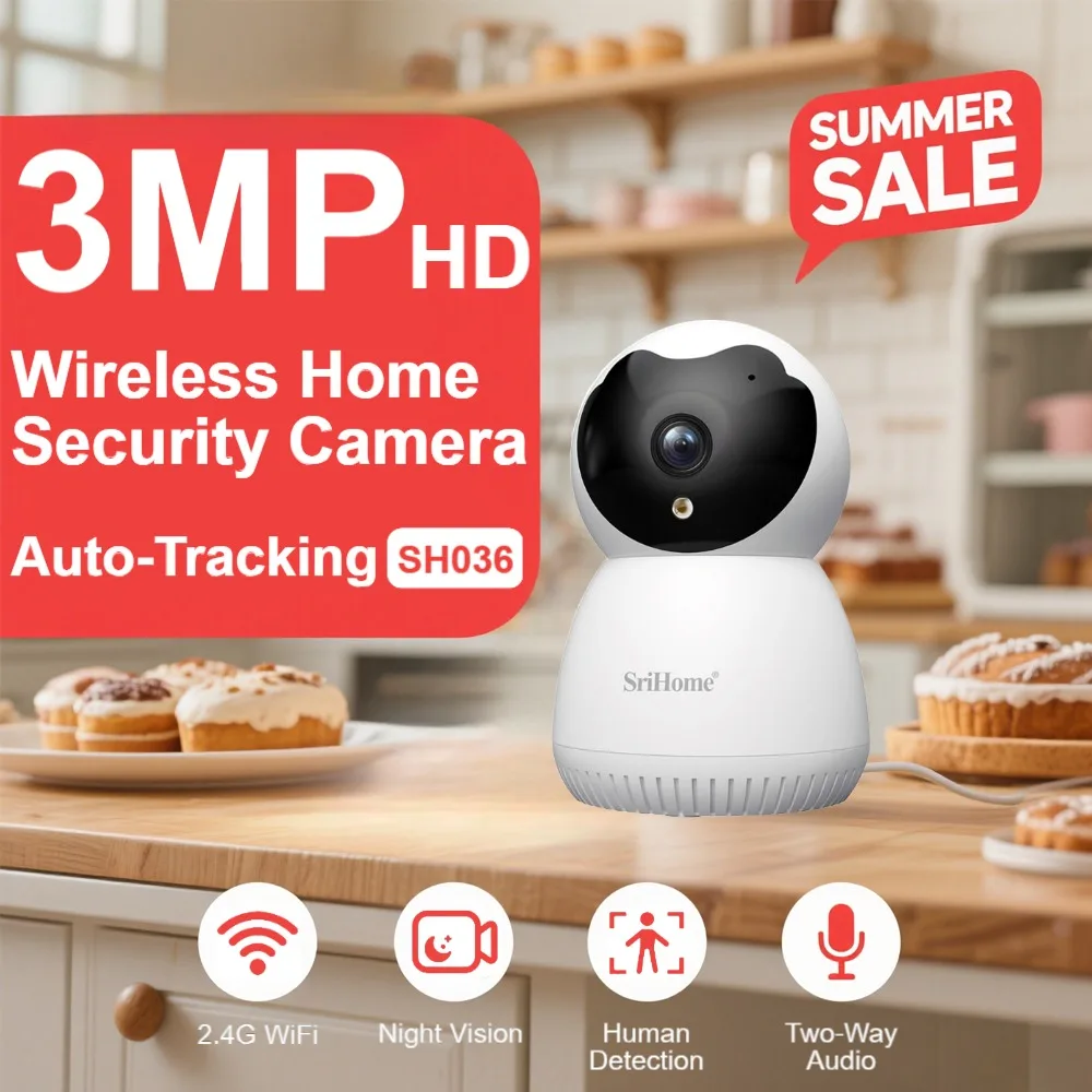 Srihome 3MP Wifi Ip… - image