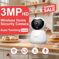 Srihome 3MP WIFI IP Camera Wireless Smart Home Baby Monitor 360° Mobile Auto-Tracking View Alarm Security CCTV Camera SH036