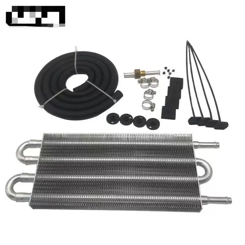 Car modification wave box radiator water tank oil cooling radiator pipe 4-row universal radiator oil cooler