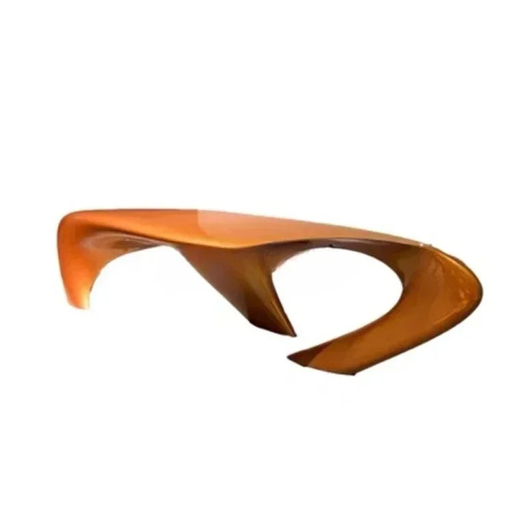 

Nordic fiberglass art personality triangular hollow coffee table