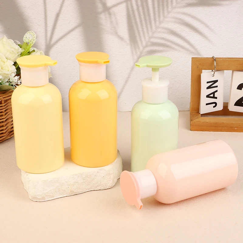 

300ml Travel Toiletries Containers Portable Shampoo Bottles Empty Press-on Lotion Pump Bottles Empty Plastic Separate Case