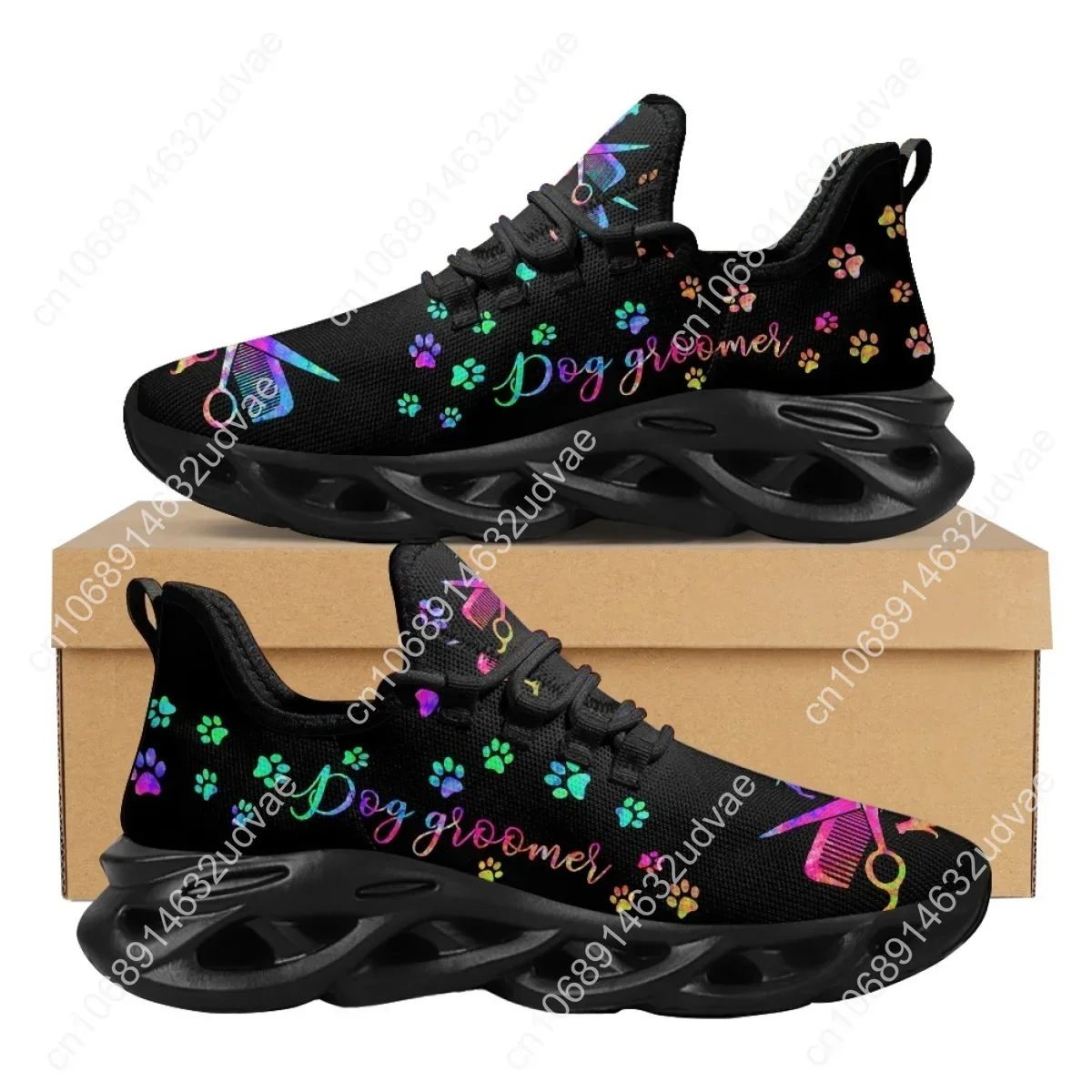 Fashion Dog Groomer Sneakers Pet Barber Stylist Design Brand Shoes Breathable Non-Slip Sneakers Zapatos Planos 2023