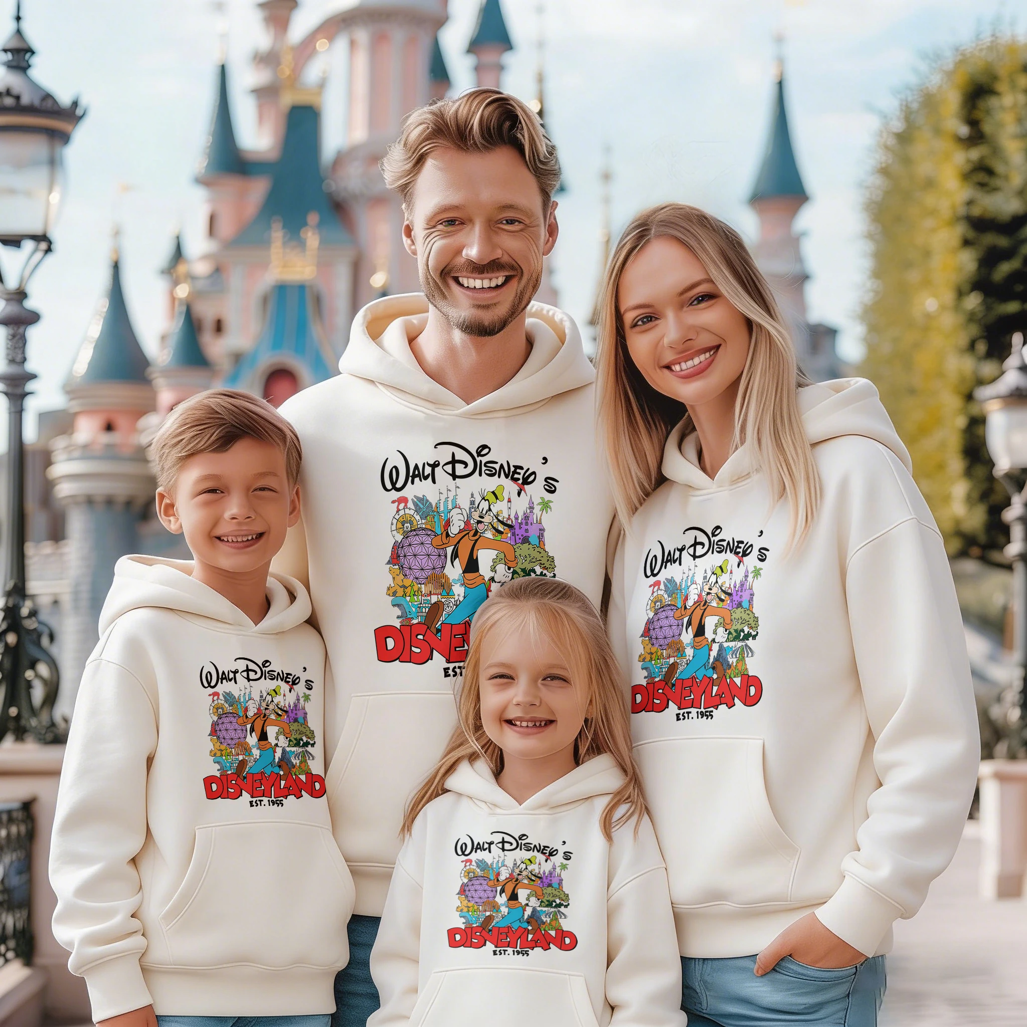 

2026 Autumn/winter Disney Goofy Pattern Pure Cotton Hoodie Parent-child Suit One Piece Unisex Keep Warm High Quality Fashion Top