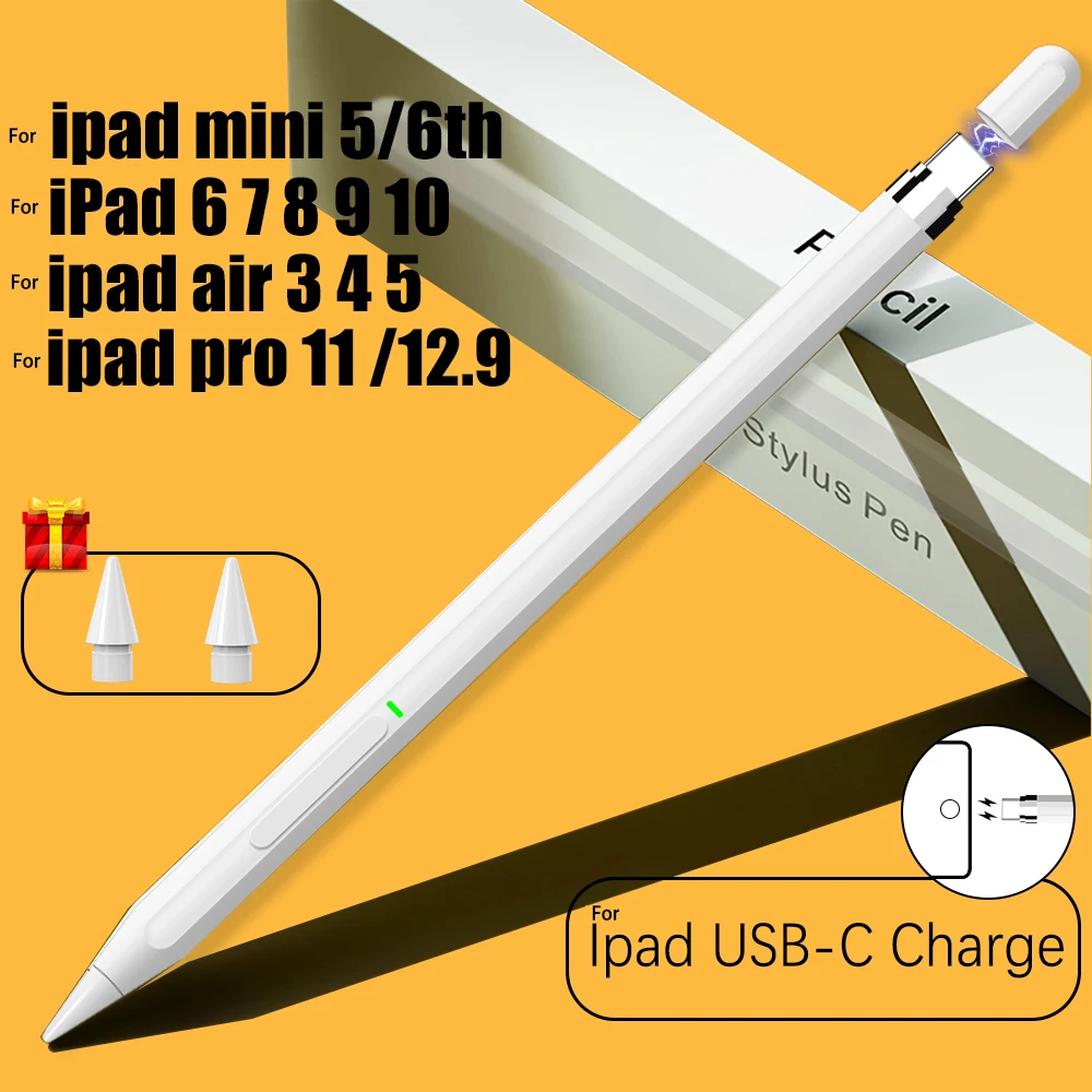 Usb C Stylus Pen For Apple Pencil 2 1 1st 2nd Generation Touch Pen For Ipad Pro Air 5 9 11 Mini 6 Ipad Accessories