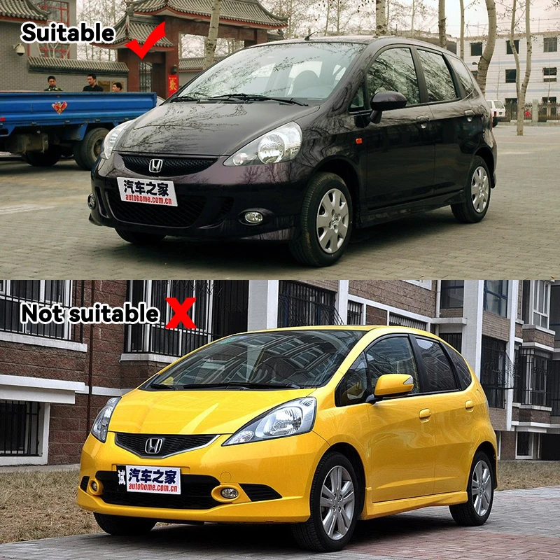 Real Carbon Fiber Car Headlight Eyelid Cover for Honda FIT Jazz 2001 - 2007 GD3 Front Lamp Eyebrows Decorative Sticker GD1 view 6