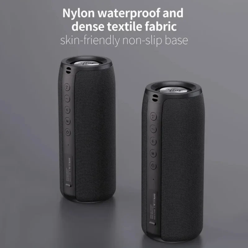 TWS Portable Running Sound Column Outdoor Camping Sound Box Waterproof Wireless Subwoofer Caixa De Som Bluetooth Speakers TF