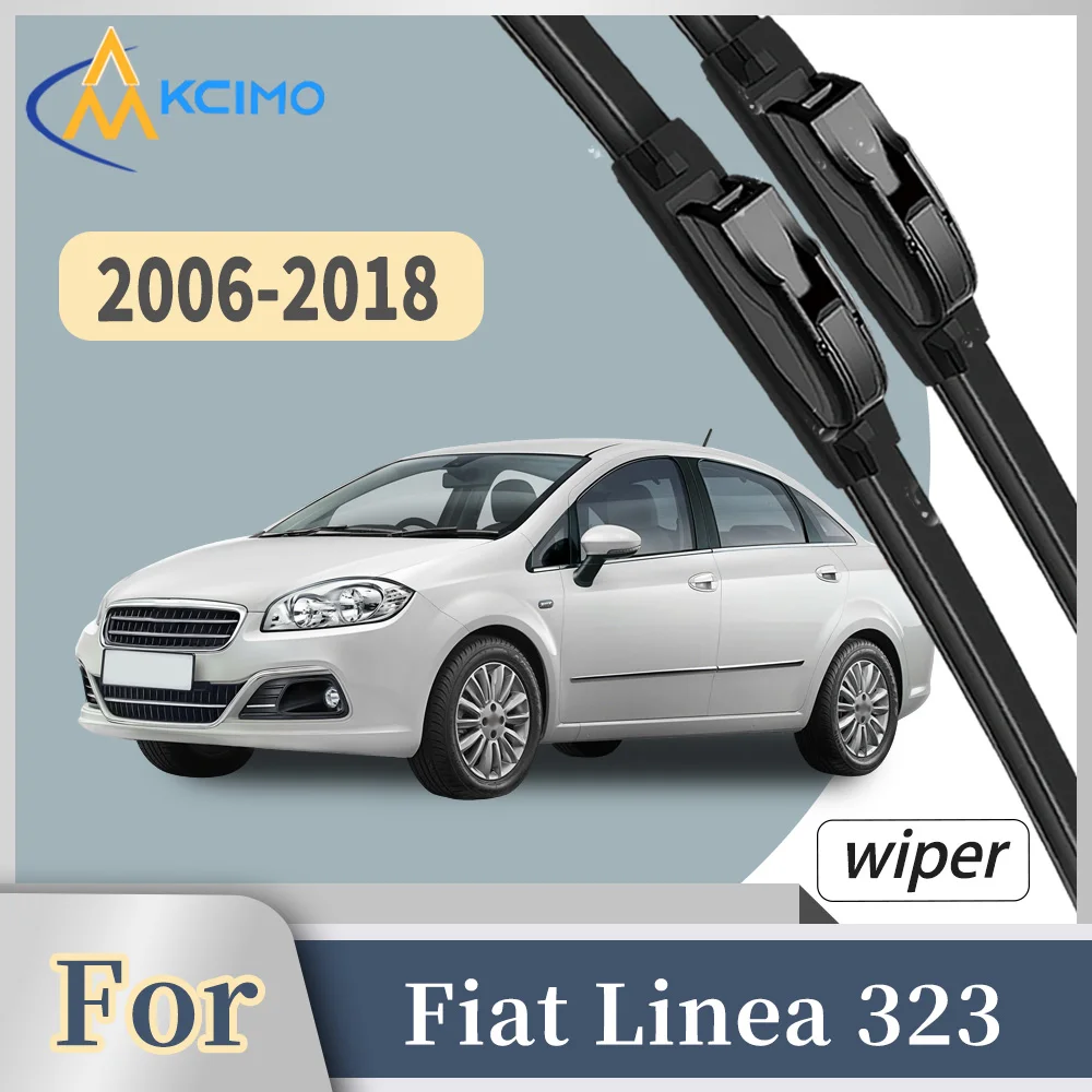 

Premium Rubber Front Windscreen Wiper Blades For Fiat Linea 323 2006-2018 Quiet Smooth Wiping Waterproof Windshield Kit 2Pcs