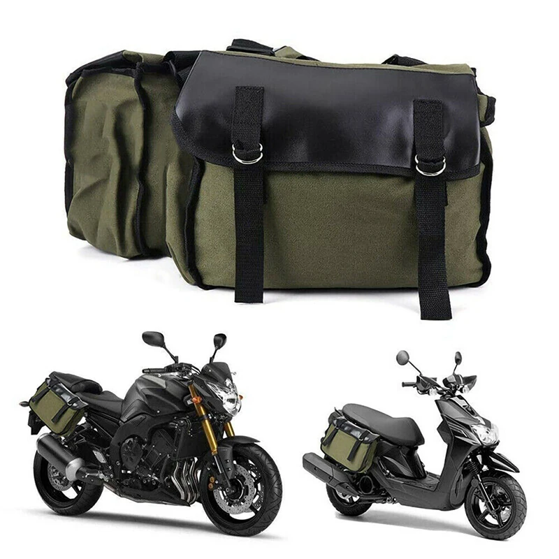 

1pcs Motorcycle Touring Saddle Bag Touring Saddle Canvas Waterproof Panniers Luggage