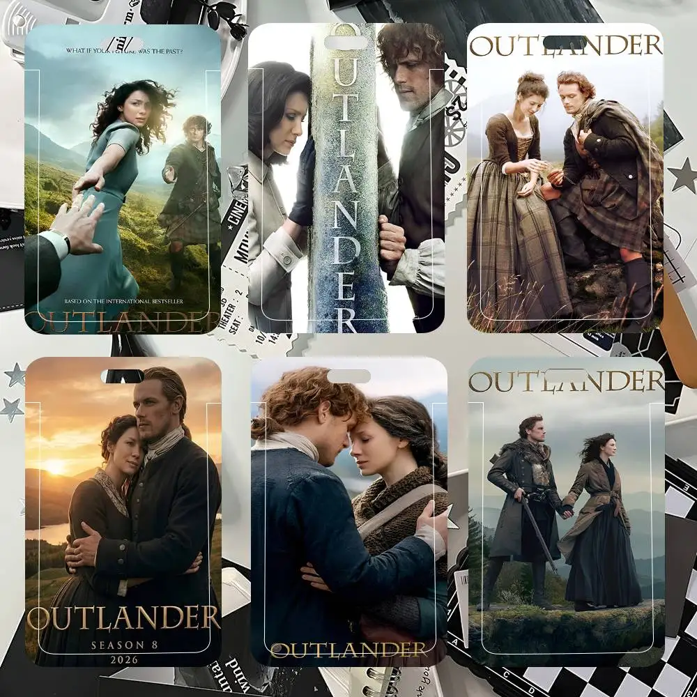 1pc O-outlander Tv Series ID Card Sleeve School Card Access ID Card Bus Meal Card Protective Sleeve Easy Push