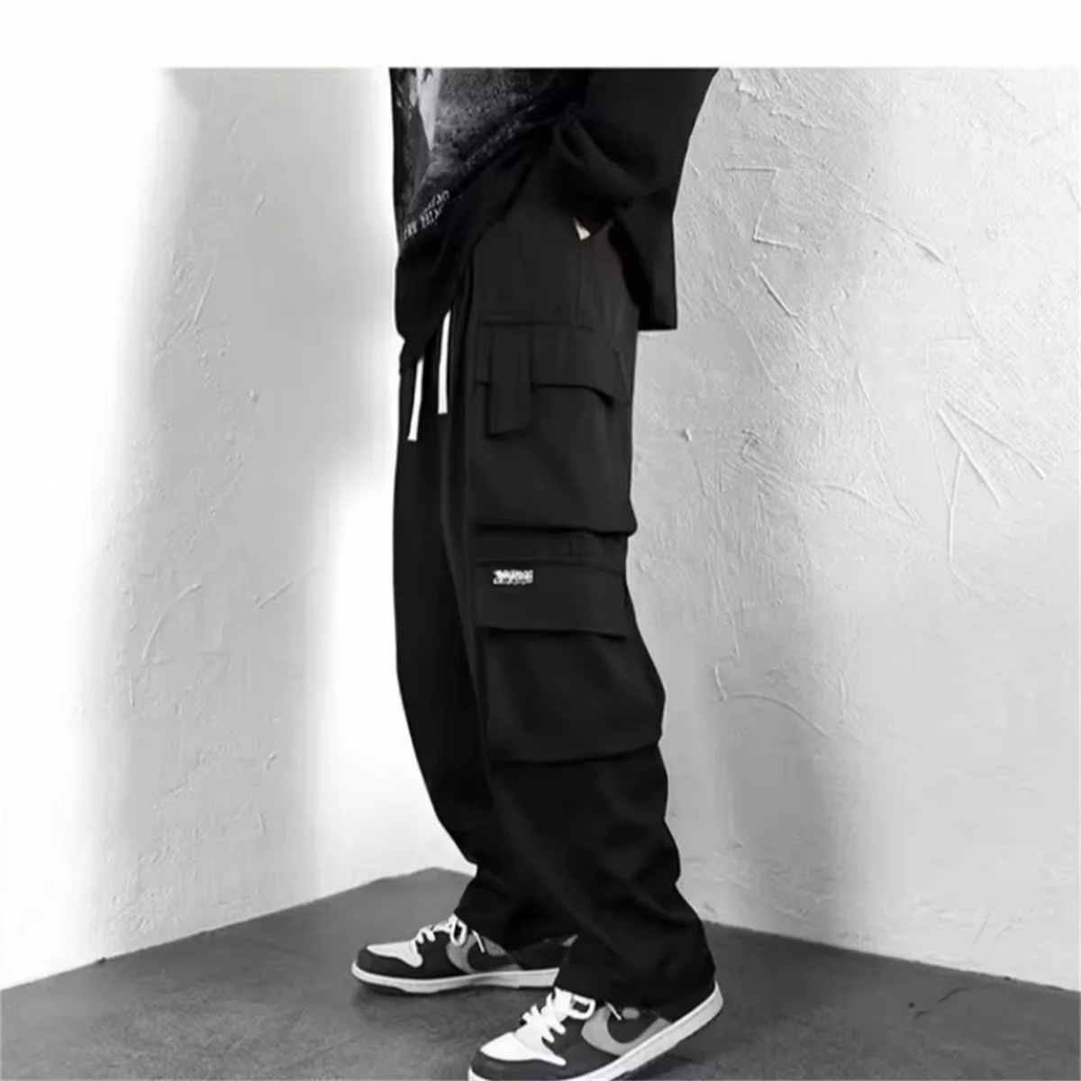 Herren-Jogginghose, Baggy-Hose, Herrenbekleidung, Sportbekleidung, große Größen, Herrenhose, Cargo, Y2k, Trainingsanzug, Jogger, Trainingshose – Detail 3