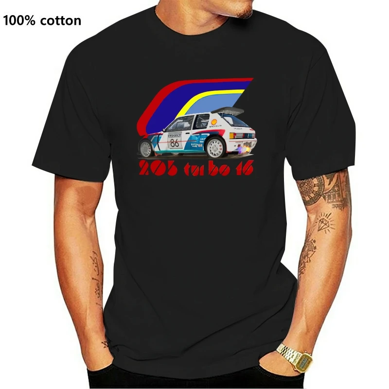 Camiseta T16 para fanáticos de coches franceses, camisa de 1986 Turbo 16 E2, grupo B, Rallye Rally car, personalizada, nueva moda, divertida y fresca, 205, 2024