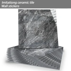 15/30pcs Wall Sticker Kitchen Ceramic Tile Decoration Bedroom Marble Wallpapers Home Decor Anti-fouling Waterproof moistureproof