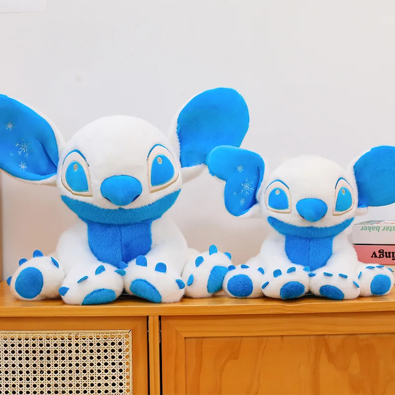 Disney Lilo & Stitch Kawaii Snowflake Stitch Stuffed Plush Toys Cute Stitch Anime Plush Toys Christmas Gifts For Kids Girls