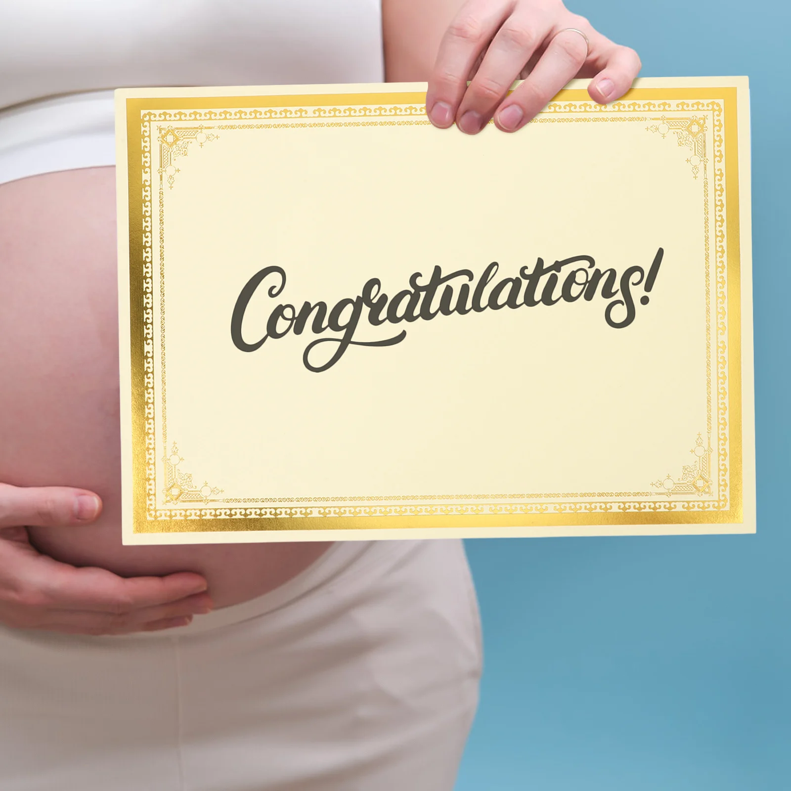 10 шт., вставки для сертификатов формата А4 с золотой отделкой, толстая пустая бумага для печати, бумага для школьных наградов, тяжелые листы для печати