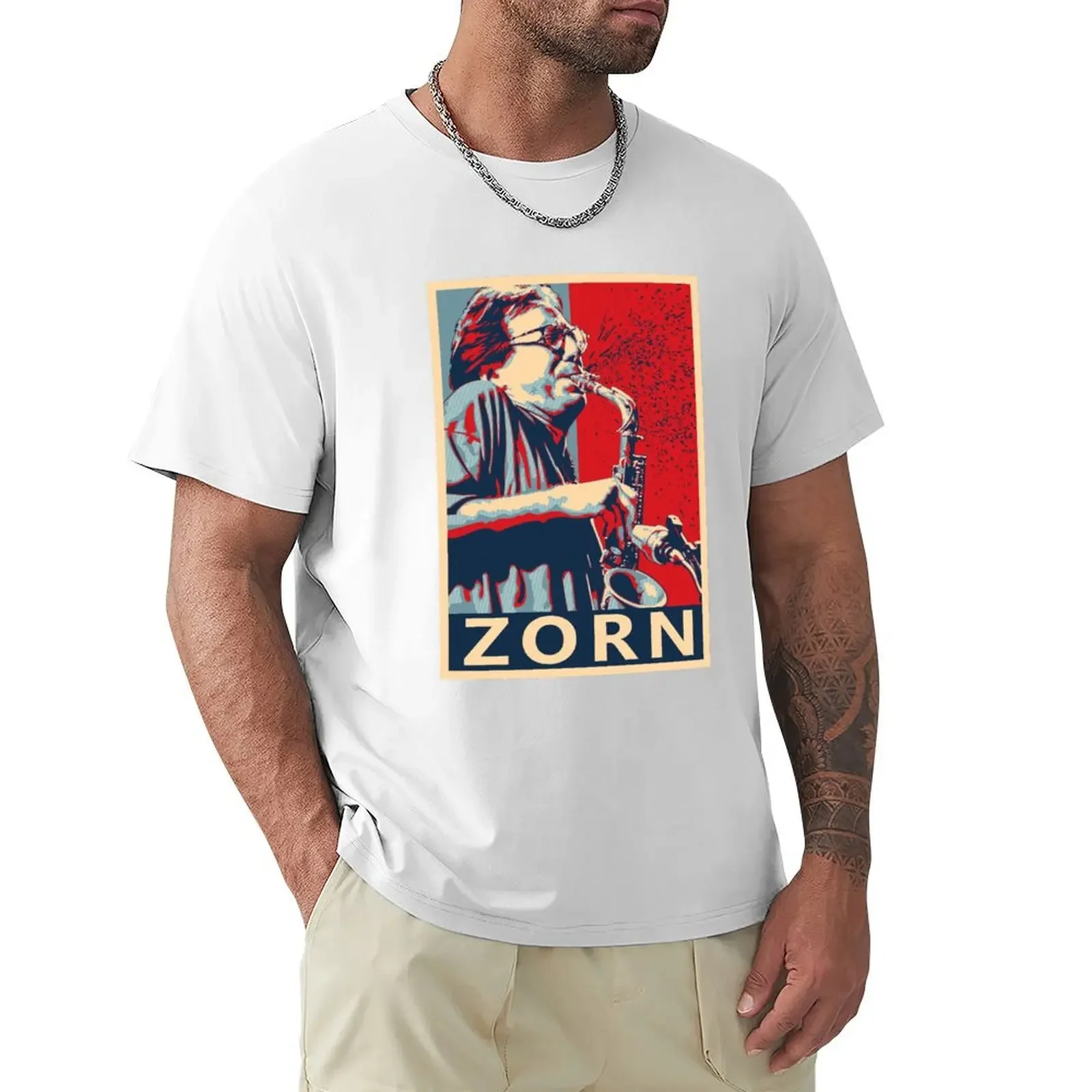 John Zorn Hope Poster - Greatest musicians in jazz history T-shirt korean fashion quick drying summer tops t shirt for men