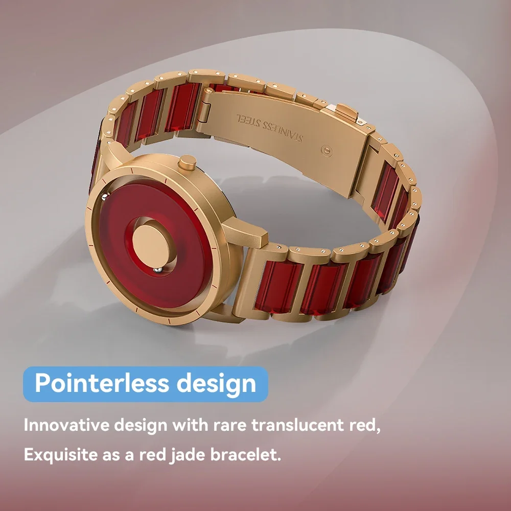 EUTOUR 2025 Spring Arrival Red White Concept Jewelry Watch Resin Material Grace Lady Girl Elegant E059 Magnet Watch Bracelet