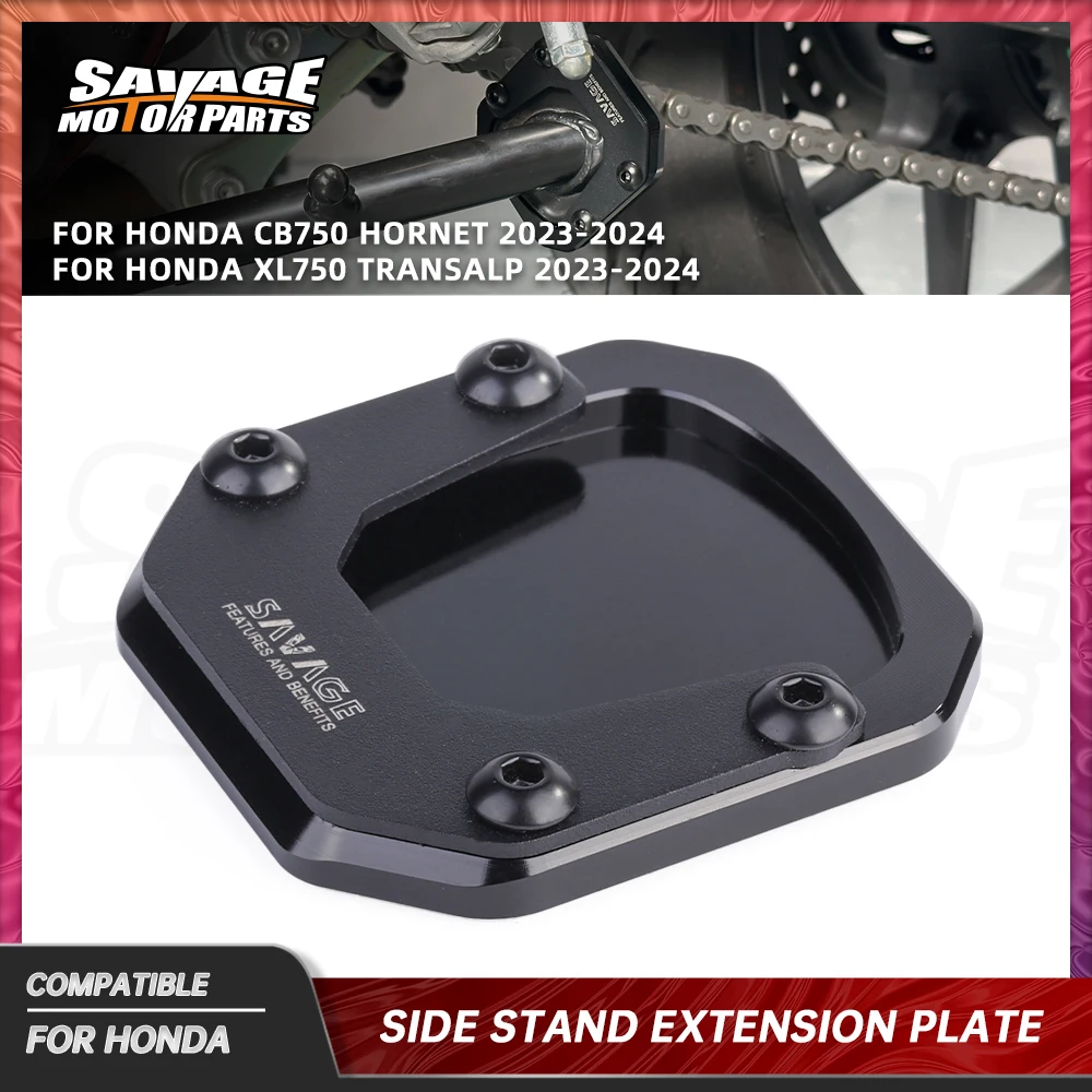 XL750 CB750 2024 Side Stand Extension Plate For Honda Hornet Transalp 750 2023 Motorcycle Kickstand Enlarger Foot Support Pad