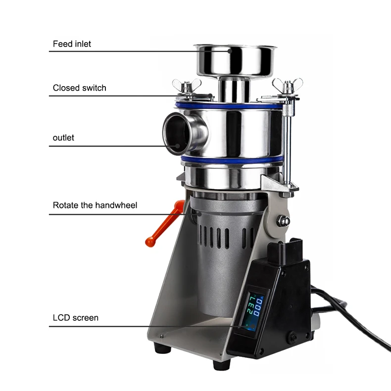 HC-18 Luchtstroom Ultrafijne Vergruizer 2300W Ultrafijne Elektrische Grinder Laboratorium Parel Medicinaal Materiaal Slijpmachine