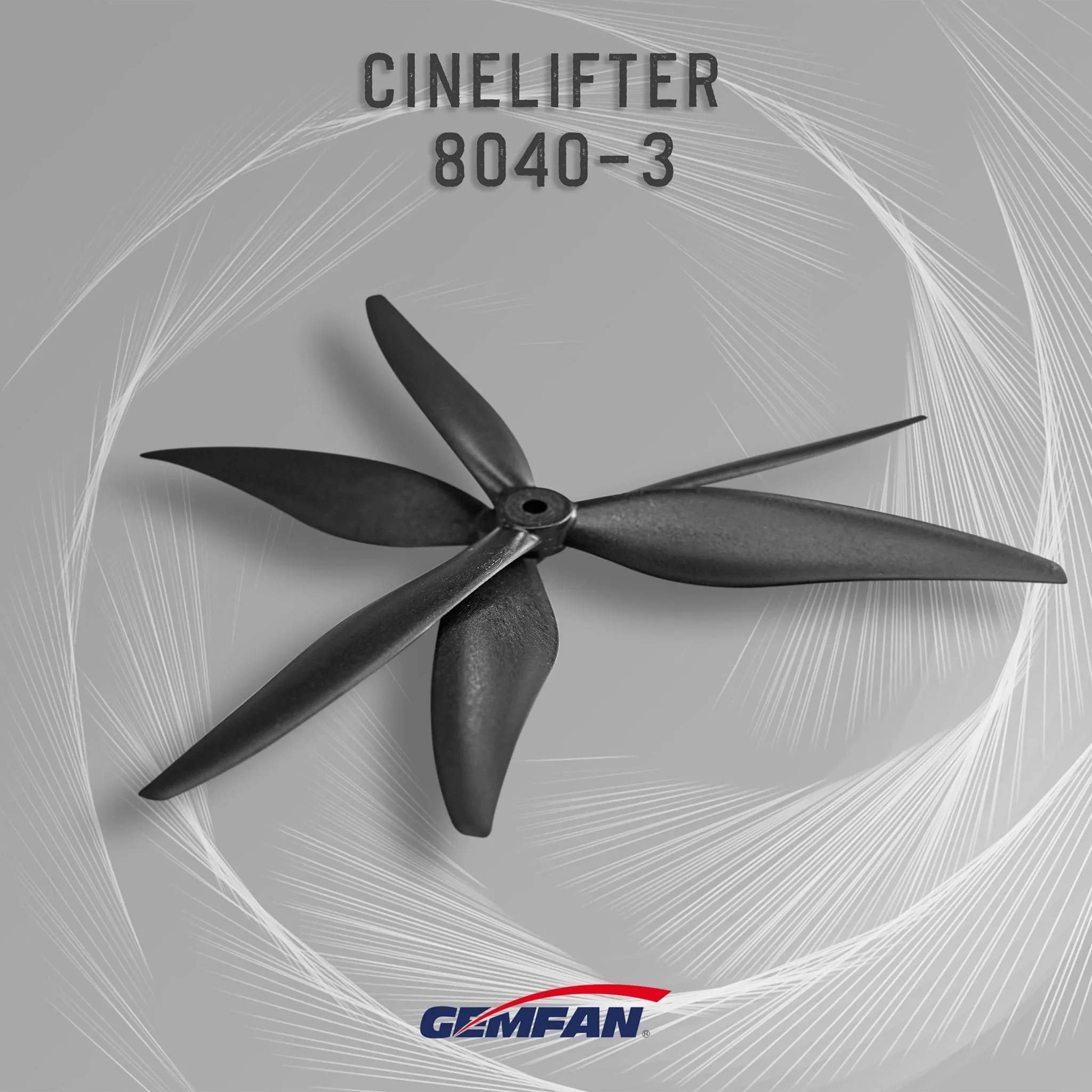 Ganfeng Freestyle 8040 Black 3-brade propeller  Fast and Efficient for Long Distance flight