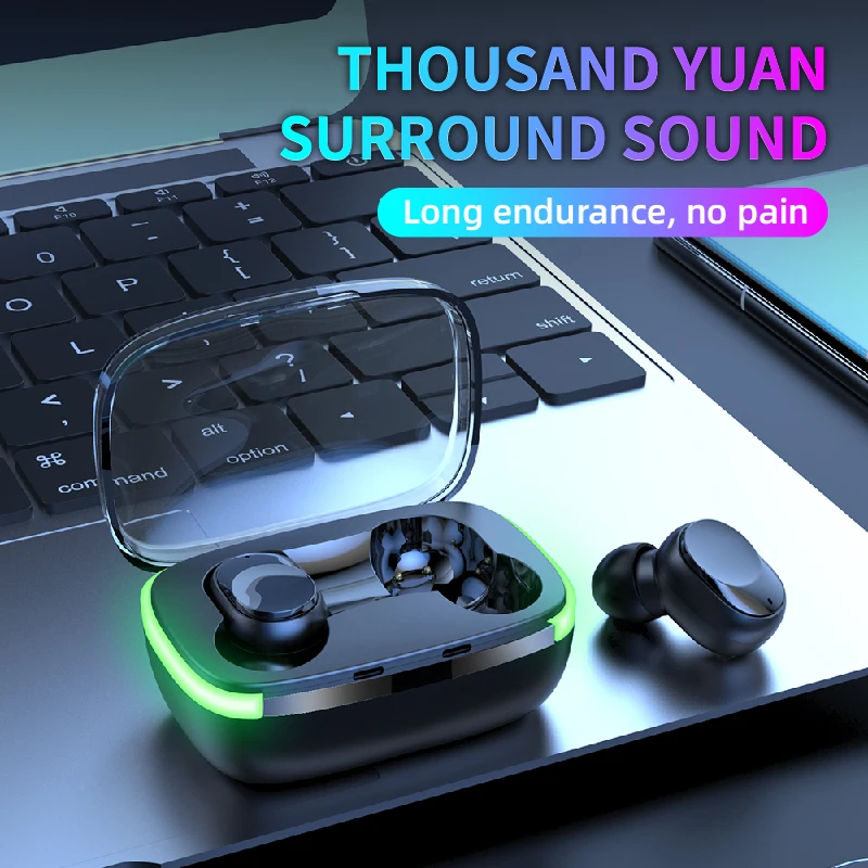 TWS Y60 Bluetooth 5.3 auricolari cuffie Wireless cuffie HiFi di qualità del suono riduzione del rumore auricolari sportivi con microfono per telefono