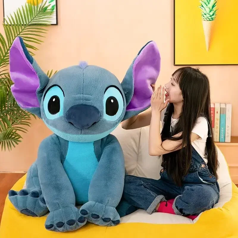 New Disney Giant Size Lilo&stitch Plush Stuffed Doll Cartoon Animal Couple Sleeping Pillow Softmaterial Toy For Christmas Gif