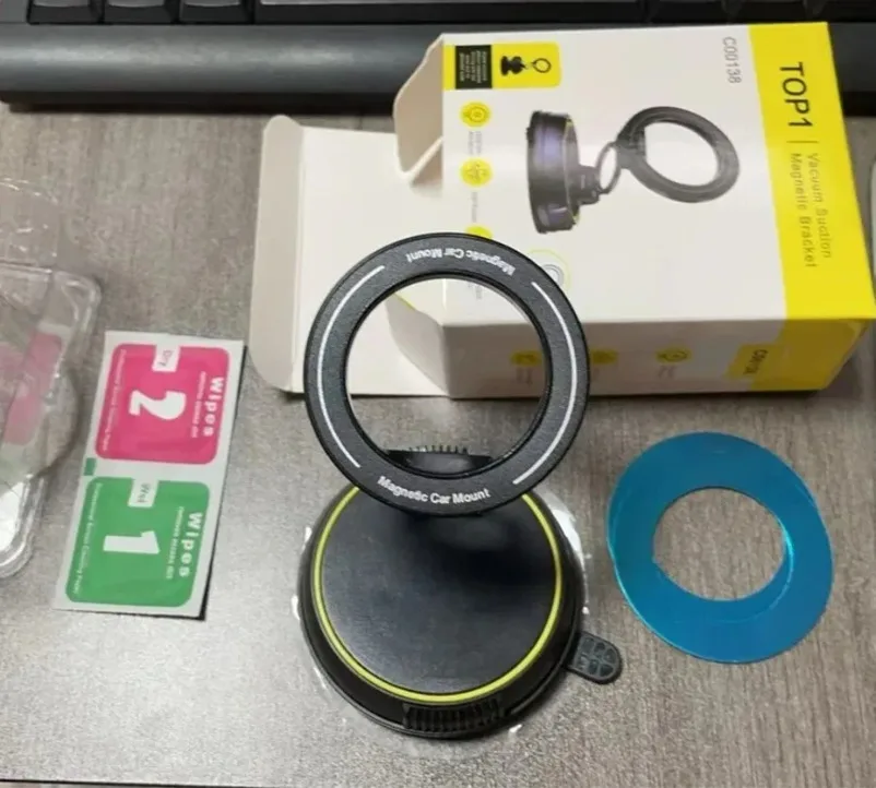 360 ° Rotation Magnetische Auto Telefon Halter Vakuum Saugnapf Stehen Мagnet Halterung Für iPhone 17 ~ 12 Gym/Fahren Vakuum telefon Halterung – Detail 1