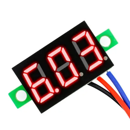 DC 0-30V Voltage Meter Display Mini Digital Voltmeter 0.36 Inch Three-Wire Digital Voltmeter Voltage Tester 23MA