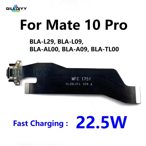 USB Charging Dock Flat Cable For Huawei Mate 10 Pro Tail Plug Small Board Charg Connector Flexible Ribbon Replacement Mate10Pro