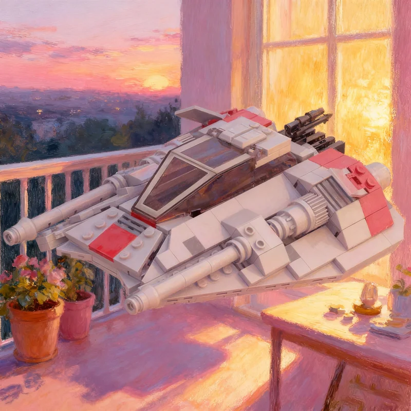 

445pcs MOC T Snowspeeder Star Battle Model Building Blocks Toy Architecture Assemble Christmas Gift DIY Idea Creative Brick