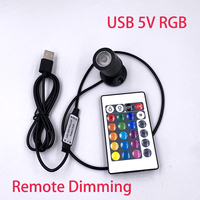 Mini Rgb Led Spot Light Usb 5V Dimbare Mini Plafond Spotlight 1W 3W Opbouw Kast Showcase poppenhuis Sieraden Lamp