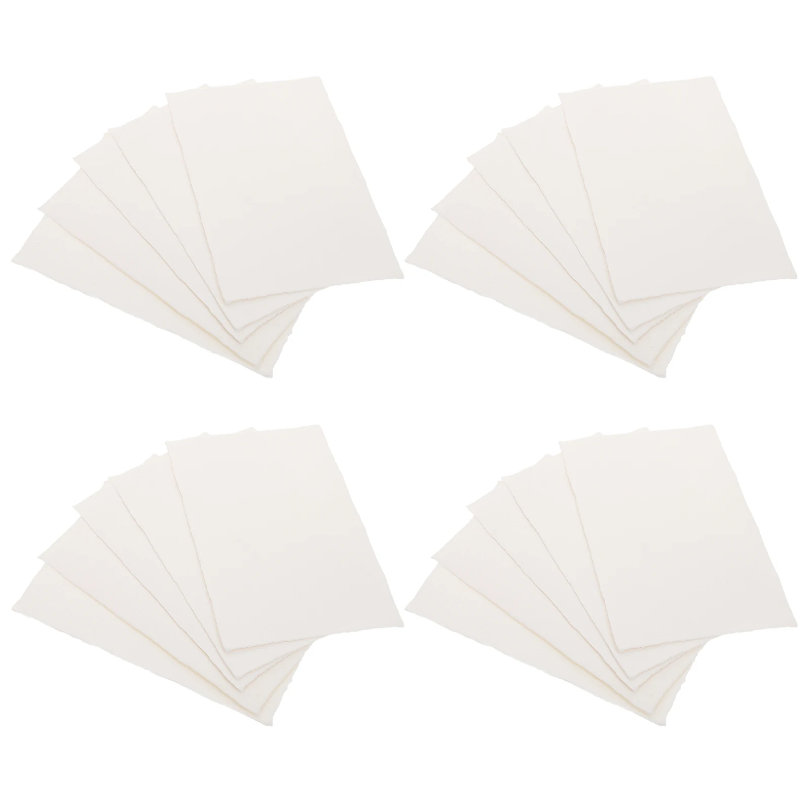 20 hojas de hojas hechas a mano con textura gruesa a base de acuarela con borde decapado para pintar, dibujar, proyectos artesanales, artistas