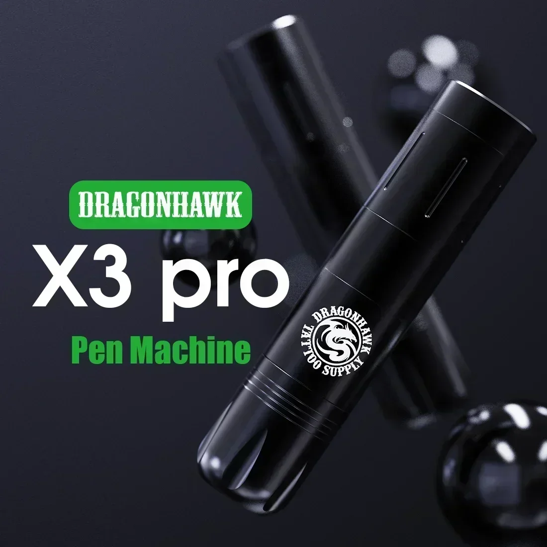 Dragonhawk-Sem Fio Tattoo Machine Gun Pen, Bateria ou Modo Cabo RCA, Bateria de Alta Capacidade, Suprimentos Tatuagem Iniciante, X3 PRO