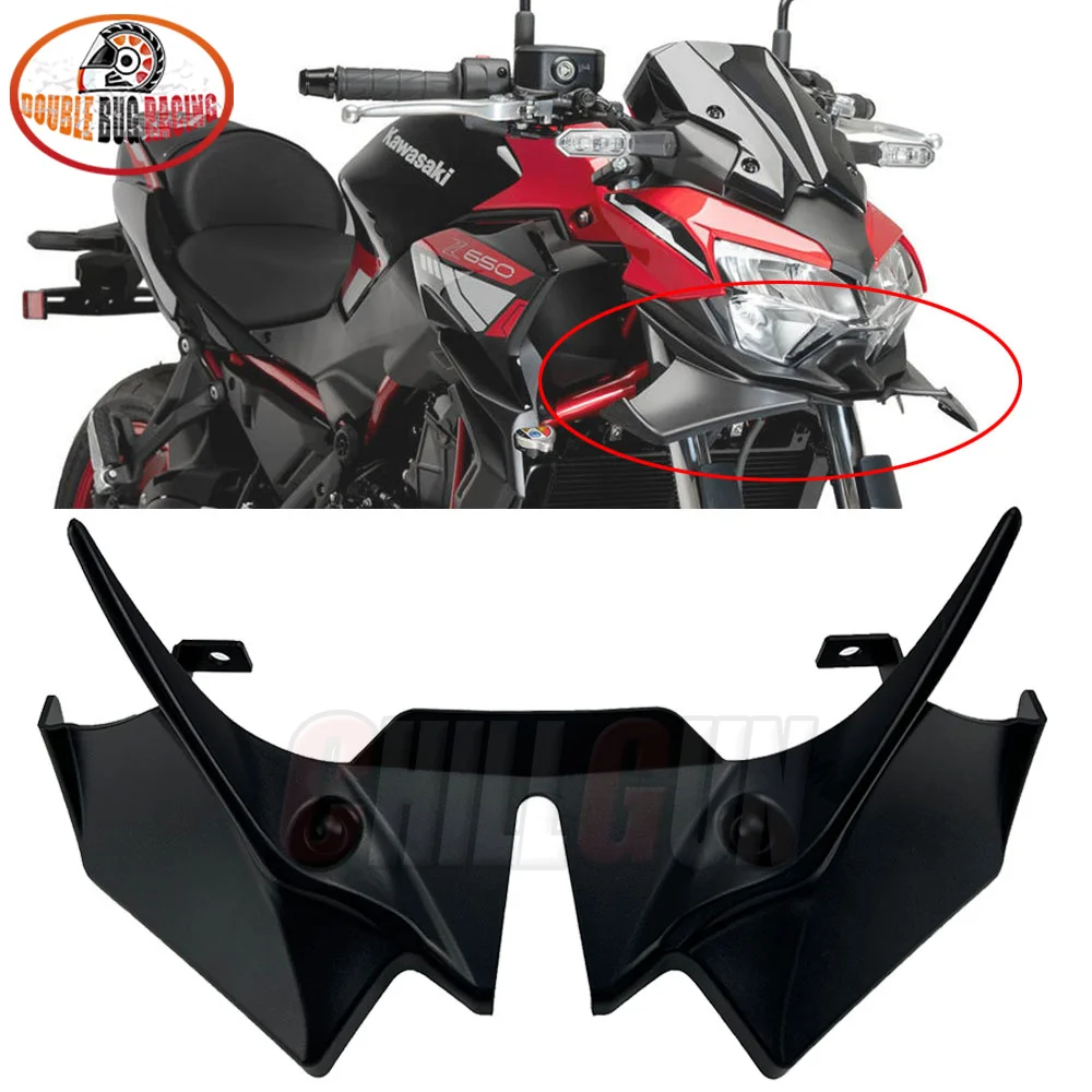 ปีกหักเหแอโรไดนามิกสปอยเลอร์สำหรับ Kawasaki Z650 2020-2024 2023 2024