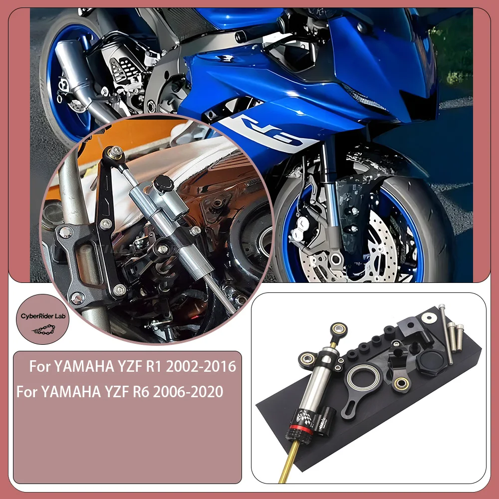 

For Yamaha YZF R1 2002-2016 R6 2006-2020 CNC Motorcycle Stabilizer Mounting Bracket Kit - Back to School Gift for Riders