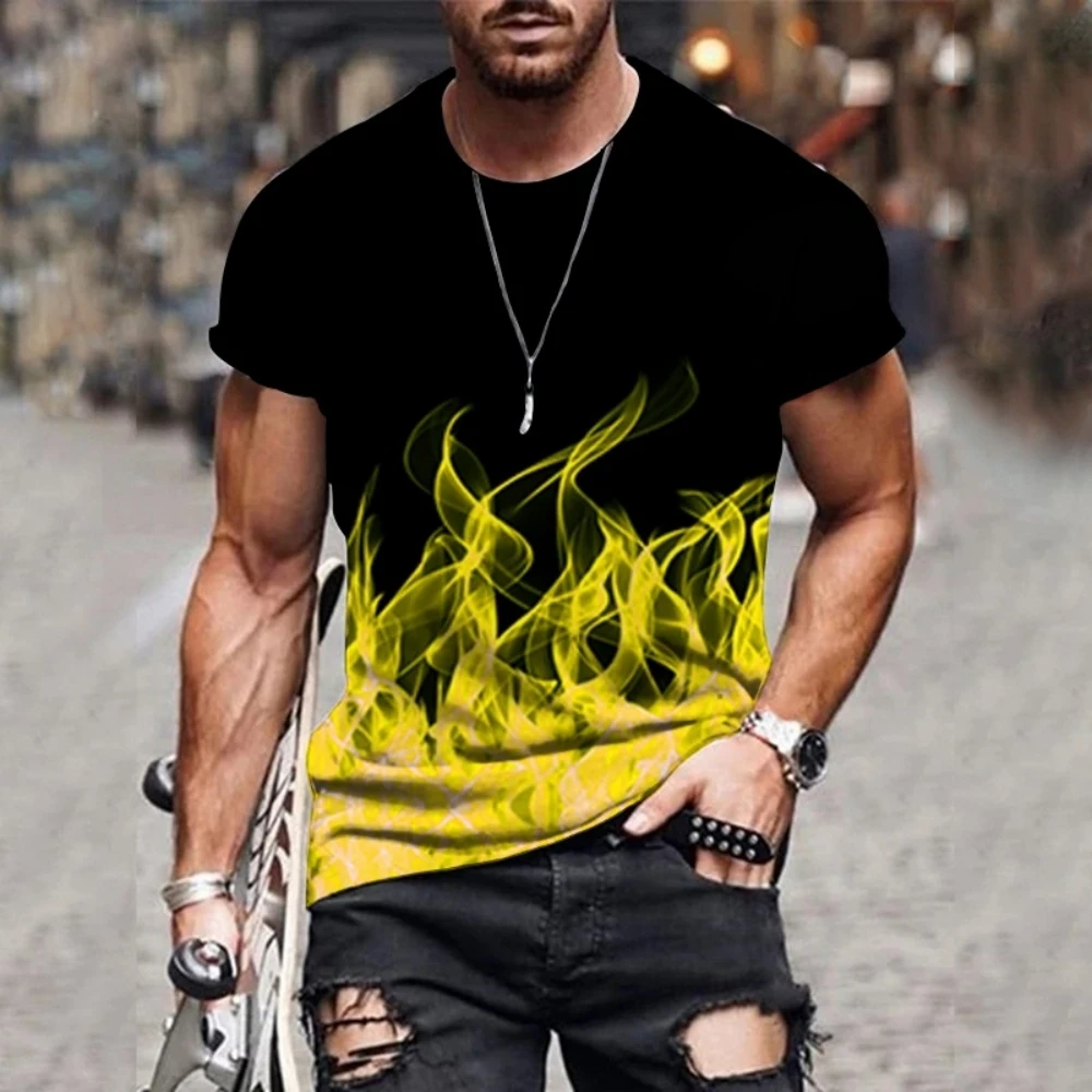

Fashion Men's T-Shirt 3D Print Summer Outdoor Street Fashion Men's Tee Loose Comfort Crew Neck Quick Drying Men's Clothing