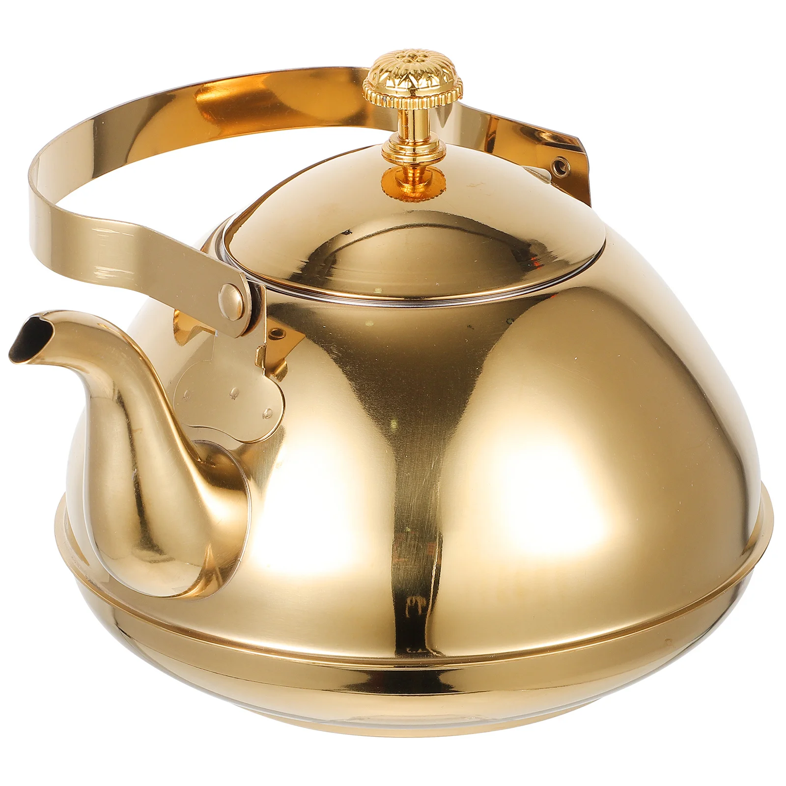 

Stainless Steel Thickened Tea Pot with Infuser Simple Chic Design Ergonomic Handle Suitable for Household Office Tea Room Use