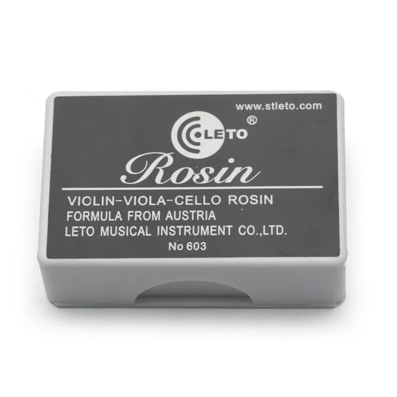 20Pcs LETO #603 Good Quality Violin Viola Cello Rosin Square Shape with Plasic Box Black