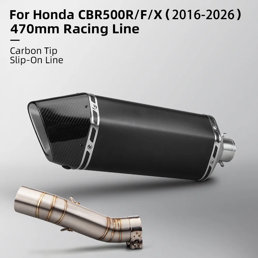 

NX500 Exhaust Muffler For Honda CBR500R CB500F CB500X CBR500 NX400 CBR400R CB400F CB400X 2016-2026 Motorcycle Slip on Line Tube