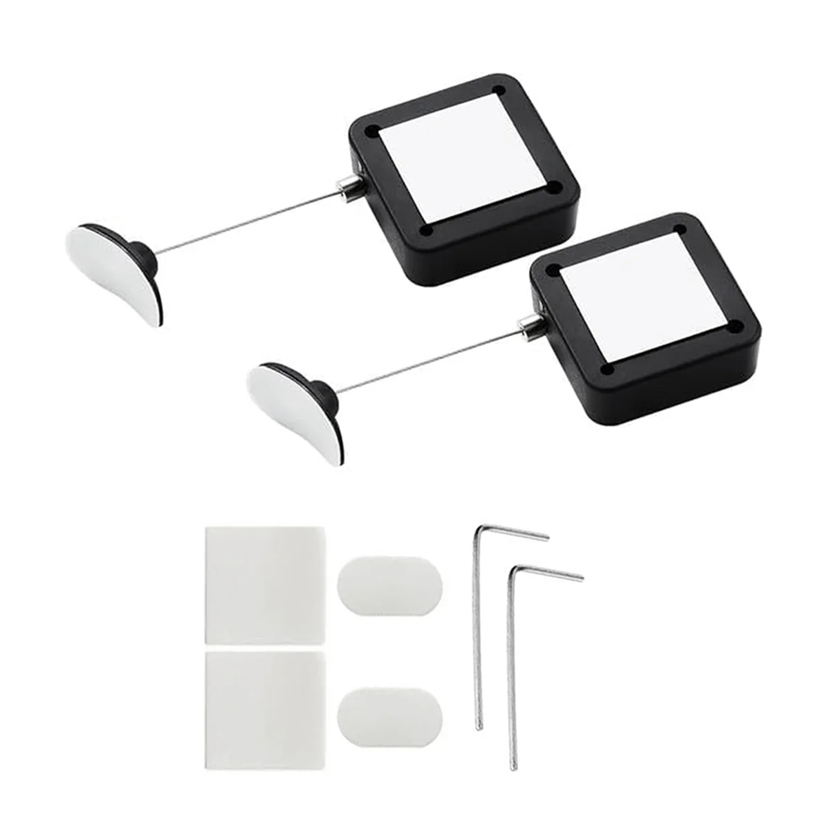 A56XQ Retractable Remote Control Tethers, Remote Cable Lock , 6.6Ft /2M Remote Control Security Lock for TV and DVD 2 Pcs