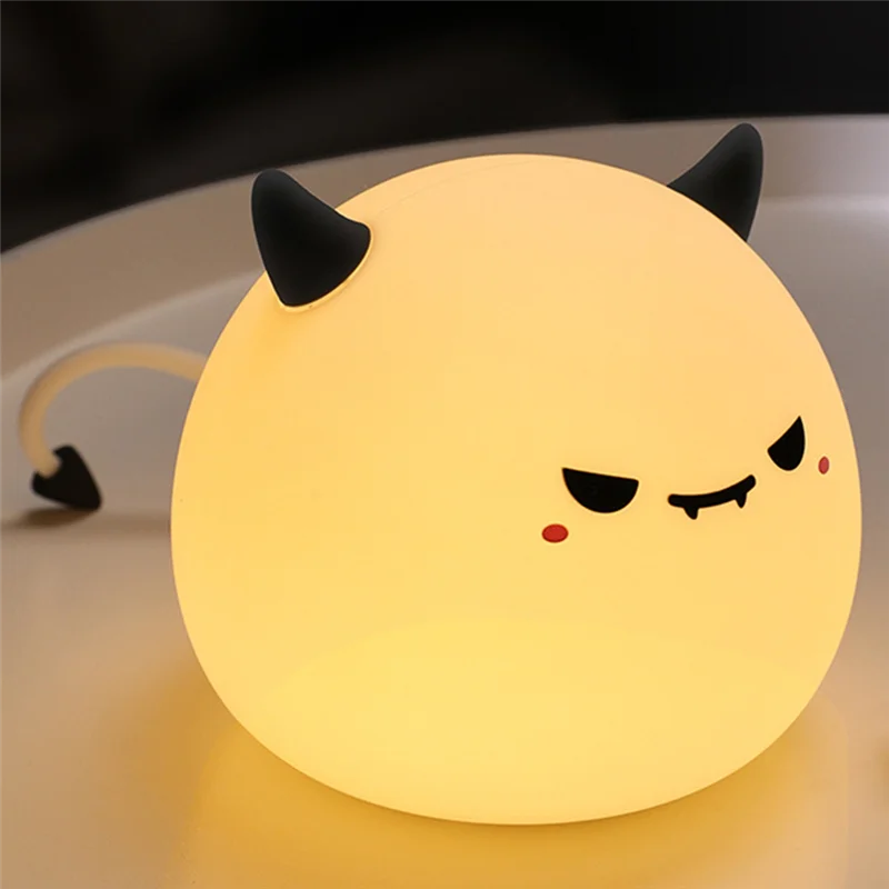 

Luckshopping Cute Little Devil Monster Lamp Soft Lighting Small Night Light Bedside Light